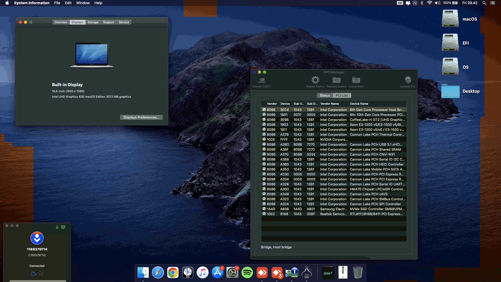 Asus TUF Gaming FX505GD I7T01T [CoffeeLake   Intel UHD 630 + I2C]   OpenCore 2